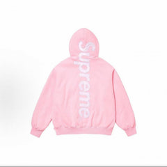 Supreme Pink Vertical Logo Hoodie