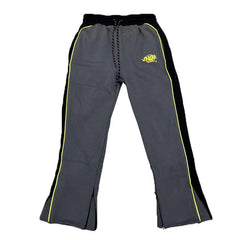 Syna world Dark Grey Contrast Stripe Flared Sweatpants