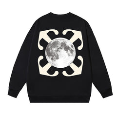 Off-White Black Monochrome Lunar Arrow Crewneck Sweatshirt