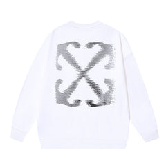 Off-White White Motion Blur Arrow Crewneck Sweatshirt