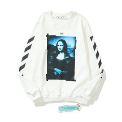Off-White White Mona Lisa Tape Frame Crewneck Sweatshirt