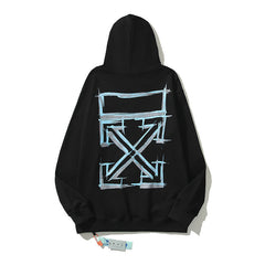 Off-White Black Blue Sketch Frame Arrow Hoodie