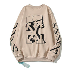 Off-White Khaki 3D Block Arrow Crewneck Sweatshirt