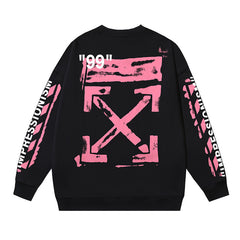 Off-White Black Pink Impressionism Arrow Crewneck Sweatshirt