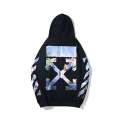 Off-White Black Sky Landscape Artwork Arrow Hoodie