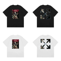 Off-White Vintage Poster Photo Arrow Cross Print Short Sleeve T-Shirt