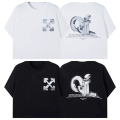 Off-White 3D Arrow Graphic Print Short Sleeve T-Shirt