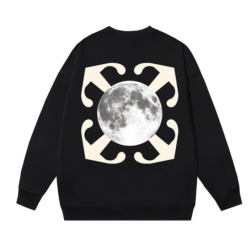 Off-White Black Monochrome Lunar Arrow Crewneck Sweatshirt