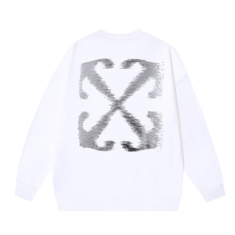 Off-White White Motion Blur Arrow Crewneck Sweatshirt