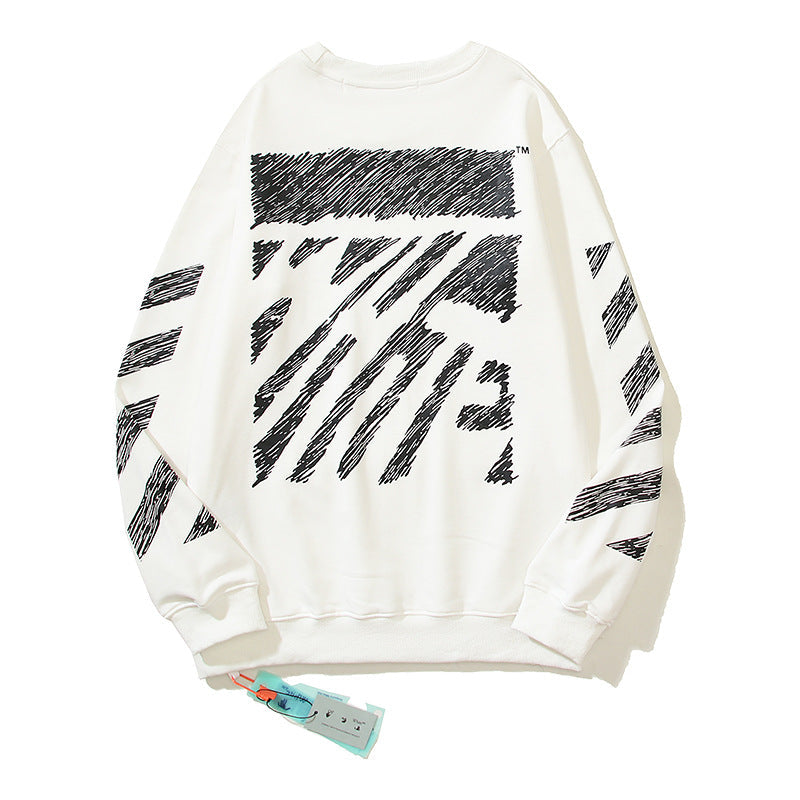 Off-White White Sketch Diagonal Arrow Crewneck Sweatshirt