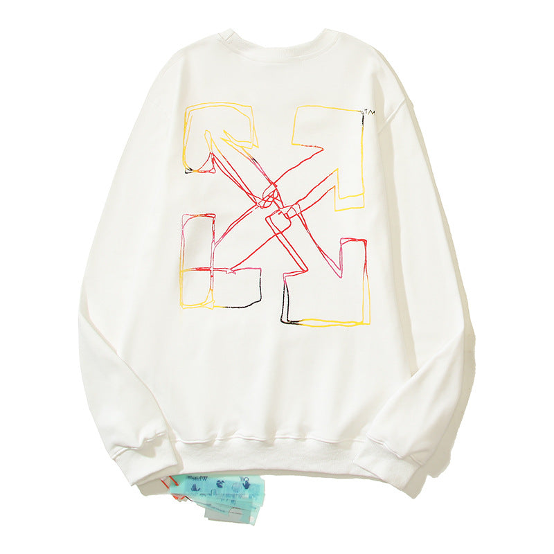 Off-White White Gradient Outline Arrow Crewneck Sweatshirt
