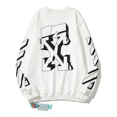 Off-White White 3D Block Arrow Crewneck Sweatshirt