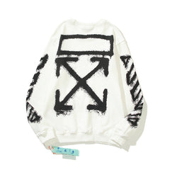 Off-White White Spray Paint Frame Arrow Crewneck Sweatshirt