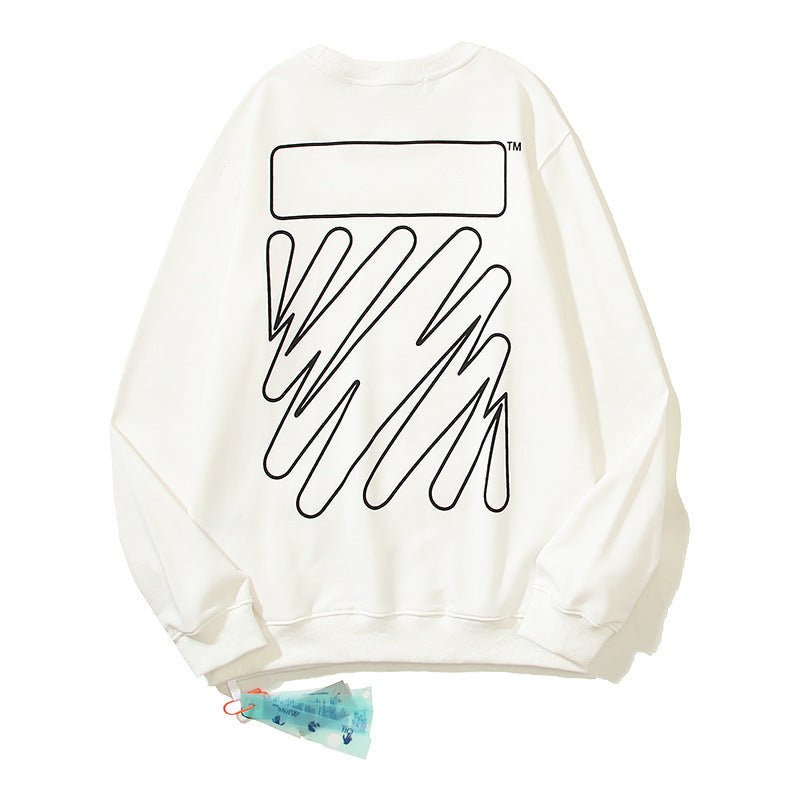 Off-White White Minimalist Outline Arrow Crewneck Sweatshirt