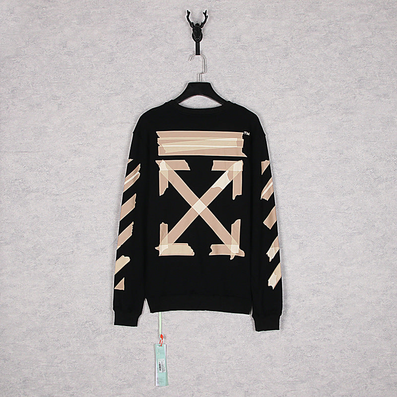 Off-White Black Packing Tape Arrow Crewneck Sweatshirt