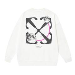 Off-White White Moon Orbit Arrow Crewneck Sweatshirt