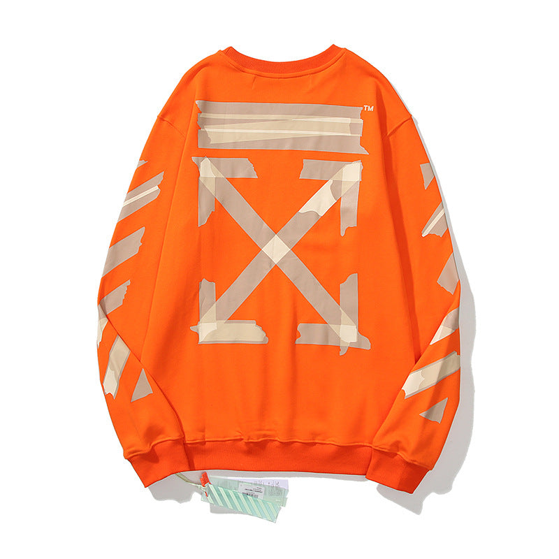 Off-White Orange Packing Tape Arrow Crewneck Sweatshirt