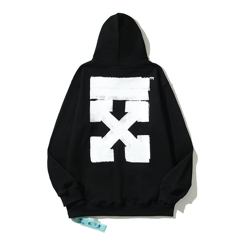 Off-White Black Heavy Brush Block Arrow Hoodie