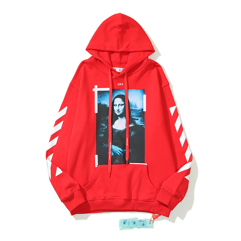 Off-White Red Mona Lisa Tape Frame Hoodie