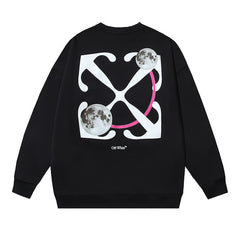 Off-White Black Moon Orbit Arrow Crewneck Sweatshirt